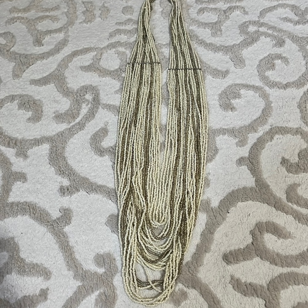 Boho long beads necklace